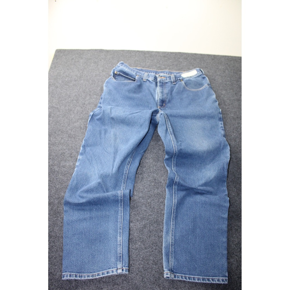 Carhartt Modern Fit Stretch Denim Jeans Mens 38x30 Blue Straight Leg 386-83
